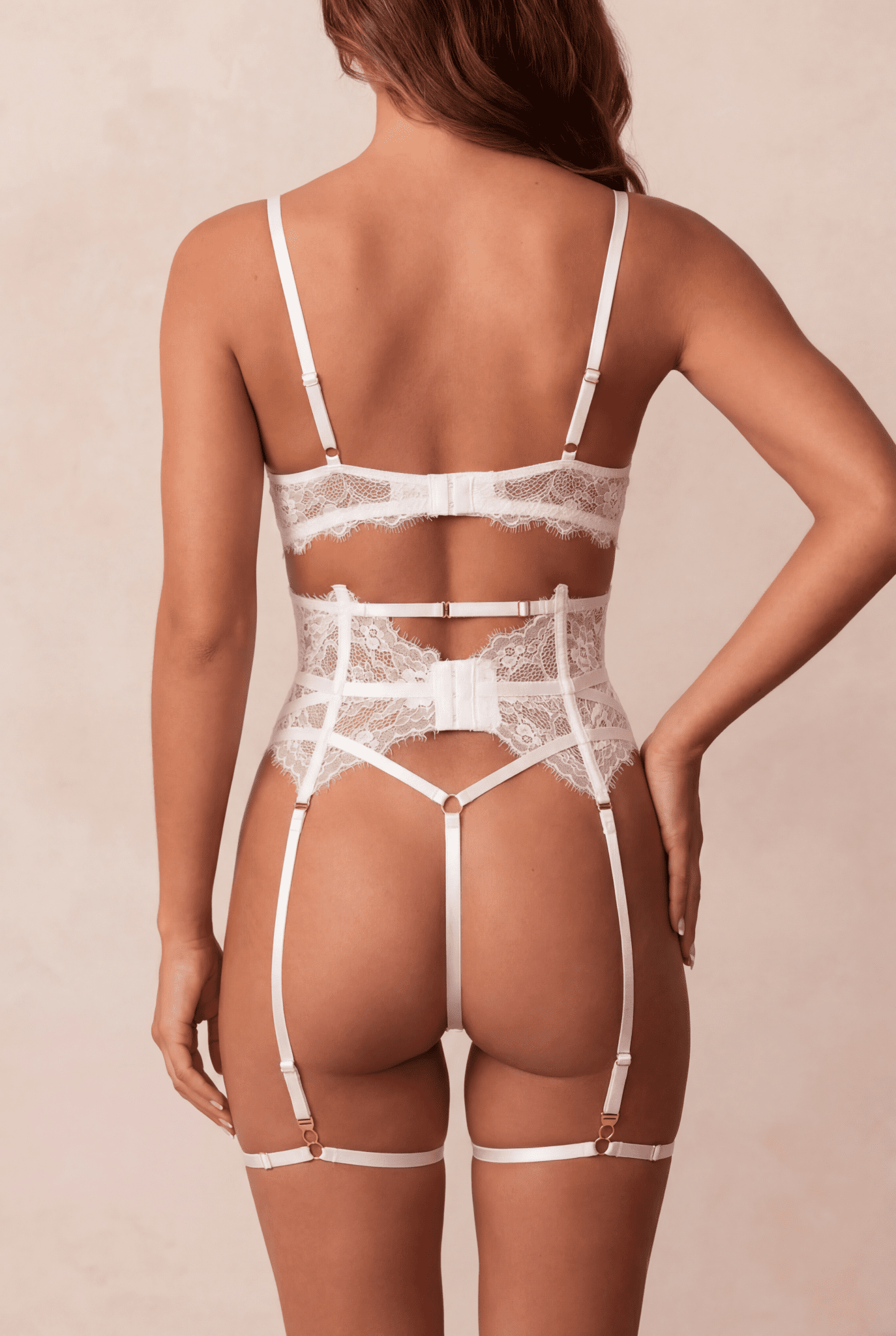 Ensemble lingerie pour femme cinq pièces - MOON Blanc - NAKED Underwear FR